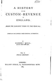 Tapa de A history of the custom-revenue in England