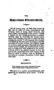 Tapa de The American Chesterfield, Or, Way to Wealth, Honour and Distinction: Being Selections from the ...