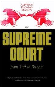 Tapa de The Supreme Court from Taft to Burger =