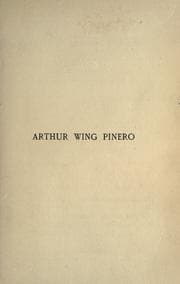 Tapa de Arthur Wing Pinero, playwright
