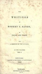 Tapa de The writings of Robert C. Sands