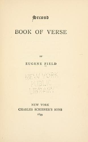 Tapa de Second book of verse