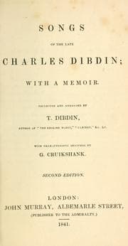 Tapa de Songs of the late Charles Dibdin
