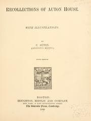 Tapa de Recollections of Auton house