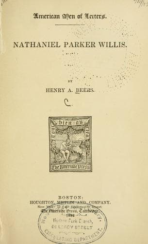 Tapa de Nathaniel Parker Willis