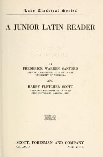 Tapa de A junior Latin reader