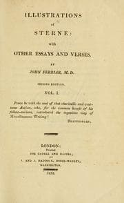 Tapa de Illustrations of Sterne, with other essays and verses