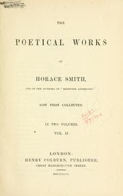 Tapa de The poetical works of Horace Smith