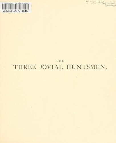 Tapa de The three jovial huntsmen
