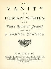 Tapa de The vanity of human wishes