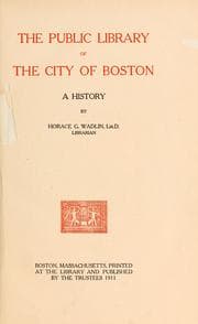 Tapa de The Public library of the city of Boston