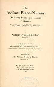 Tapa de The Indian place-names on Long Island and islands adjacent