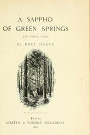 Tapa de A Sappho of Green Springs, and other tales