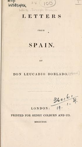 Tapa de Letters from Spain