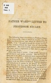 Tapa de Father Ward's letter to Professor Stuart