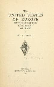 Tapa de The United States of Europe on the eve of the parliament of peace