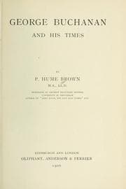 Tapa de George Buchanan and his times