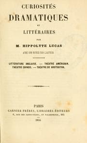 Tapa de Curiosités dramatiques et littéraires