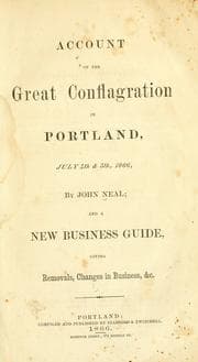 Tapa de Account of the great conflagration in Portland