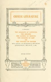Tapa de Chinese literature