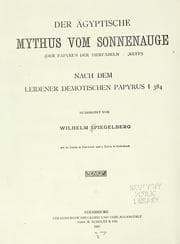 Tapa de Der Ägyptische Mythus vom Sonnenauge, der Papyrus der Tierfabeln, Kufi