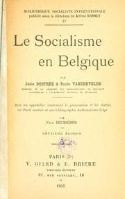 Tapa de Le socialisme en Belgique