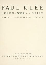 Tapa de Paul Klee