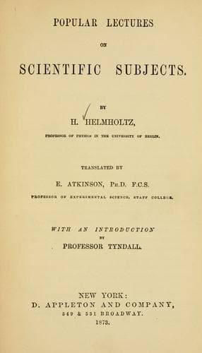 Tapa de Popular lectures on scientific subjects.