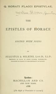 Tapa de Q. Horati Flacci Epistulae =