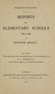 Tapa de Reports on elementary schools 1852-1882