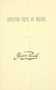 Tapa de Senator Frye of Maine