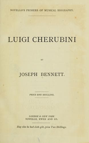 Tapa de Luigi Cherubini