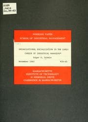 Tapa de Organizational socialization in the early career of industrial managers