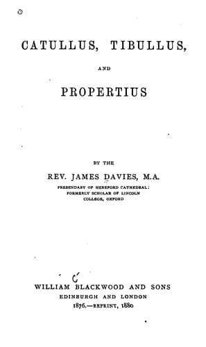 Tapa de Catullus, Tibullus, and Propertius