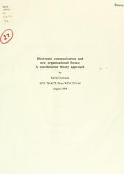 Tapa de Electronic communication and new organizational forms