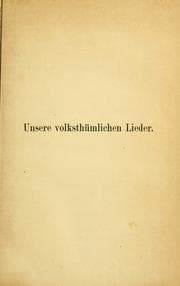 Tapa de Unsere volksthümlichen Lieder
