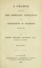Tapa de A charge delivered at the ordinary visitation of the archdeaconry of Chichester in July, 1843
