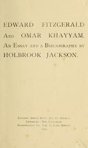 Tapa de Edward FitzGerald and Omar Khayyám