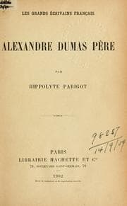 Tapa de Alexandre Dumas père