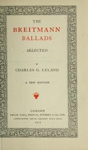 Tapa de The Breitmann ballads