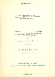 Tapa de On the partial difference equations of mathematical physics
