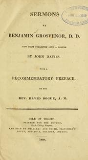 Tapa de Sermons by Benjamin Grosvenor, D.D