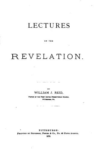 Tapa de Lectures on the Revelation
