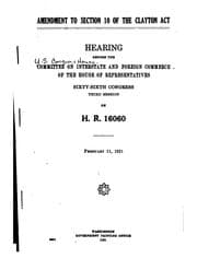 Tapa de Amendment to section 10 of the Clayton act
