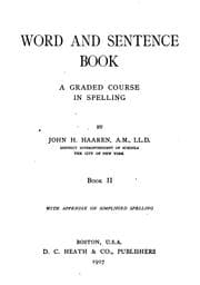 Tapa de Word and Sentence Book: A Graded Course in Spelling