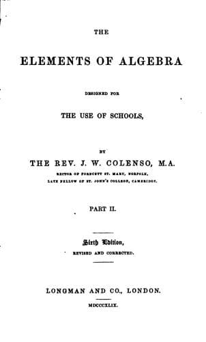 Tapa de The elements of algebra