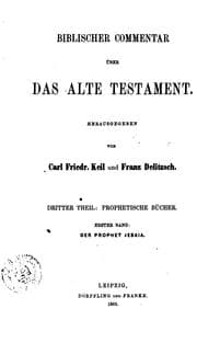 Tapa de Biblischer Commentar über den Propheten Jesaia
