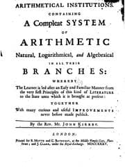 Tapa de Arithmetical Institutions: Containing a Compleat System of Arithmetic ..