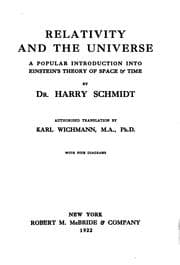 Tapa de Relativity and the Universe: A Popular Introduction Into Einstein's Theory ..