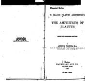 Tapa de T. Macci Plauti Amphitruo: the Amphitruo of Plautus